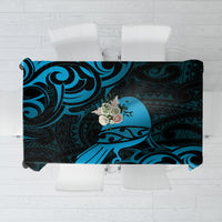 New Zealand Tui Bird Tablecloth Aotearoa Maori Pattern - Blue LT14 Blue - Polynesian Pride