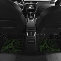 Kia Orana Kuki Airani Car Mats Cook Islands Tangaroa God Tatau Green LT14 Set 2pcs - Back Green - Polynesian Pride