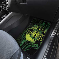 Kia Orana Kuki Airani Car Mats Cook Islands Tangaroa God Tatau Green LT14 - Polynesian Pride