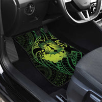 Kia Orana Kuki Airani Car Mats Cook Islands Tangaroa God Tatau Green LT14 - Polynesian Pride