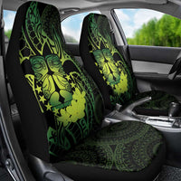 Kia Orana Kuki Airani Car Seat Cover Cook Islands Tangaroa God Tatau Green