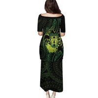 Kia Orana Kuki Airani Puletasi Cook Islands Tangaroa God Tatau Green LT14 - Polynesian Pride