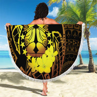 Kia Orana Kuki Airani Beach Blanket Cook Islands Tangaroa God Tatau Gold LT14 - Polynesian Pride