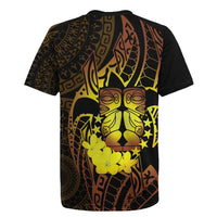 Kia Orana Kuki Airani Rugby Jersey Cook Islands Tangaroa God Tatau Gold LT14 - Polynesian Pride
