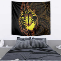 Kia Orana Kuki Airani Tapestry Cook Islands Tangaroa God Tatau Gold