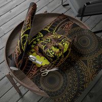 Kia Orana Kuki Airani Wrapping Paper Cook Islands Tangaroa God Tatau Gold - Polynesian Pride