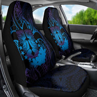 Kia Orana Kuki Airani Car Seat Cover Cook Islands Tangaroa God Tatau Purple