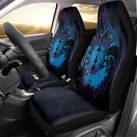 Kia Orana Kuki Airani Car Seat Cover Cook Islands Tangaroa God Tatau Purple
