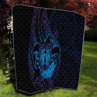 Kia Orana Kuki Airani Quilt Cook Islands Tangaroa God Tatau Purple