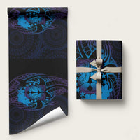 Kia Orana Kuki Airani Wrapping Paper Cook Islands Tangaroa God Tatau Purple - Polynesian Pride