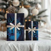 Kia Orana Kuki Airani Wrapping Paper Cook Islands Tangaroa God Tatau Purple - Polynesian Pride