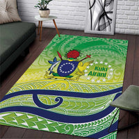 Te Maeva Nui Cook Islands Area Rug 60th Independence Anniversary Proud