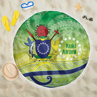 Te Maeva Nui Cook Islands Beach Blanket 60th Independence Anniversary Proud LT14 One Size 150cm Green - Polynesian Pride