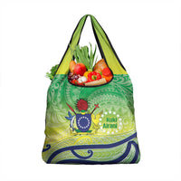 Te Maeva Nui Cook Islands Grocery Bag 60th Independence Anniversary Proud LT14 1-pack One Size Green - Polynesian Pride