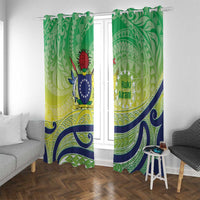 Te Maeva Nui Cook Islands Window Curtain 60th Independence Anniversary Proud
