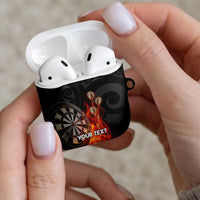 Personalised Aotearoa Darts AirPods Case Maori Koru Flaming Dartboard LT14 - Polynesian Pride