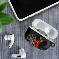 Personalised Aotearoa Darts AirPods Case Maori Koru Flaming Dartboard LT14 - Polynesian Pride