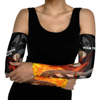 Personalised Aotearoa Darts Arm Sleeves Maori Koru Flaming Dartboard LT14 - Polynesian Pride