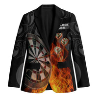 Personalised Aotearoa Darts Blazer Maori Koru Flaming Dartboard - Polynesian Pride