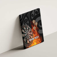 Personalised Aotearoa Darts Canvas Wall Art Maori Koru Flaming Dartboard LT14 - Polynesian Pride