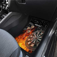 Personalised Aotearoa Darts Car Mats Maori Koru Flaming Dartboard LT14 - Polynesian Pride