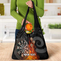 Personalised Aotearoa Darts Grocery Bag Maori Koru Flaming Dartboard LT14 - Polynesian Pride