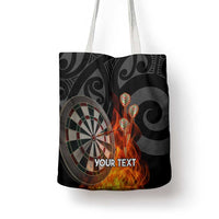 Personalised Aotearoa Darts Tote Bag Maori Koru Flaming Dartboard - Polynesian Pride