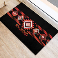 Aotearoa Atua Ruaumoko Rubber Doormat Maori Powerful God Taniko Motifs LT14 - Polynesian Pride