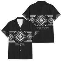 Aotearoa Atua Rehua Personalised Family Matching Mermaid Dress and Hawaiian Shirt Maori God Of Healing Taniko Motifs LT14 Dad's Shirt - Short Sleeve Grey - Polynesian Pride