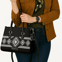 Aotearoa Atua Rehua Leather Bag Maori God Of Healing Taniko Motifs LT14 - Polynesian Pride