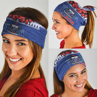 Toa Samoa Rugby Christmas Neck Gaiter Ula Fala Samoan Pattern Blue - Polynesian Pride