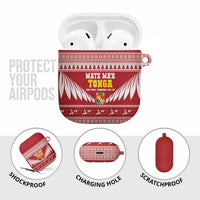 Tonga Rugby Christmas AirPods Case Mate Maa Tonga Ngatu Pattern LT14 - Polynesian Pride