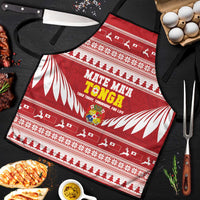 Tonga Rugby Christmas Apron Mate Maa Tonga Ngatu Pattern - Polynesian Pride