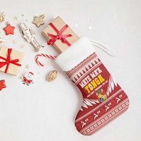 Tonga Rugby Christmas Stocking Mate Maa Tonga Ngatu Pattern - Polynesian Pride