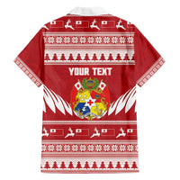 Personalised Tonga Rugby Christmas Family Matching Puletasi and Hawaiian Shirt Mate Maa Tonga Ngatu Pattern LT14 - Polynesian Pride
