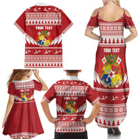 Personalised Tonga Rugby Christmas Family Matching Summer Maxi Dress and Hawaiian Shirt Mate Maa Tonga Ngatu Pattern - Polynesian Pride
