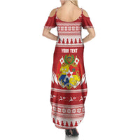 Personalised Tonga Rugby Christmas Family Matching Summer Maxi Dress and Hawaiian Shirt Mate Maa Tonga Ngatu Pattern - Polynesian Pride