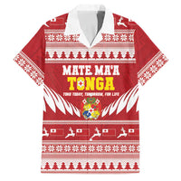 Personalised Tonga Rugby Christmas Family Matching Tank Maxi Dress and Hawaiian Shirt Mate Maa Tonga Ngatu Pattern - Polynesian Pride