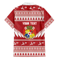 Personalised Tonga Rugby Christmas Family Matching Tank Maxi Dress and Hawaiian Shirt Mate Maa Tonga Ngatu Pattern - Polynesian Pride