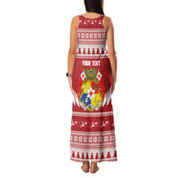 Personalised Tonga Rugby Christmas Family Matching Tank Maxi Dress and Hawaiian Shirt Mate Maa Tonga Ngatu Pattern - Polynesian Pride