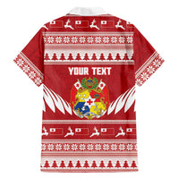 Personalised Tonga Rugby Christmas Hawaiian Shirt Mate Maa Tonga Ngatu Pattern LT14 - Polynesian Pride