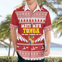 Personalised Tonga Rugby Christmas Hawaiian Shirt Mate Maa Tonga Ngatu Pattern LT14 - Polynesian Pride