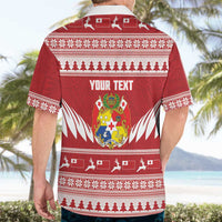Personalised Tonga Rugby Christmas Hawaiian Shirt Mate Maa Tonga Ngatu Pattern LT14 - Polynesian Pride