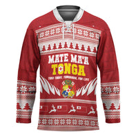 Personalised Tonga Rugby Christmas Hockey Jersey Mate Maa Tonga Ngatu Pattern LT14 Unisex Red - Polynesian Pride