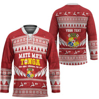 Personalised Tonga Rugby Christmas Hockey Jersey Mate Maa Tonga Ngatu Pattern LT14 - Polynesian Pride