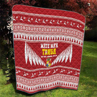 Tonga Rugby Christmas Quilt Mate Maa Tonga Ngatu Pattern - Polynesian Pride