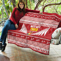 Tonga Rugby Christmas Quilt Mate Maa Tonga Ngatu Pattern - Polynesian Pride