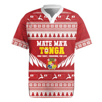 Personalised Tonga Rugby Christmas Rugby Jersey Mate Maa Tonga Ngatu Pattern LT14 Red - Polynesian Pride