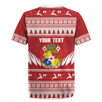Personalised Tonga Rugby Christmas Rugby Jersey Mate Maa Tonga Ngatu Pattern LT14 - Polynesian Pride
