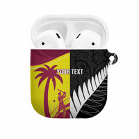 New Zealand and West Indies Cricket Custom AirPods Case Black Cap Windies Together LT14 Black - Polynesian Pride